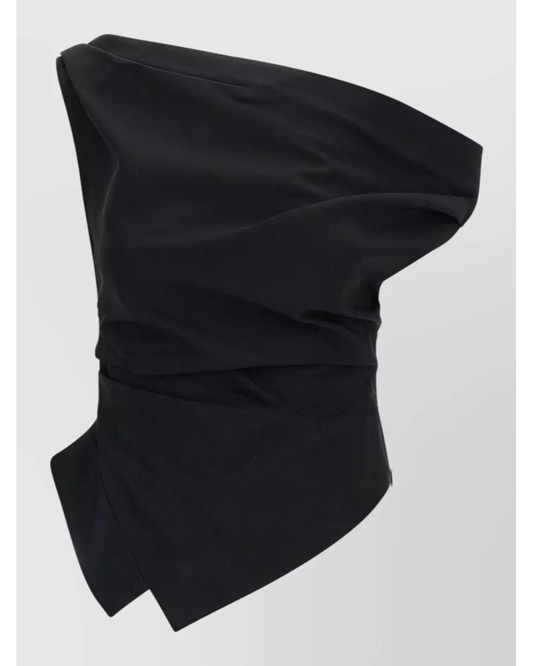 Rohe Black Asymmetric Draped Top