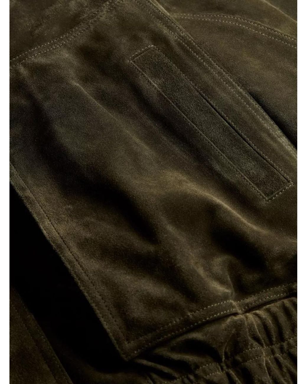 Saint Laurent Green Leather Jacket for men