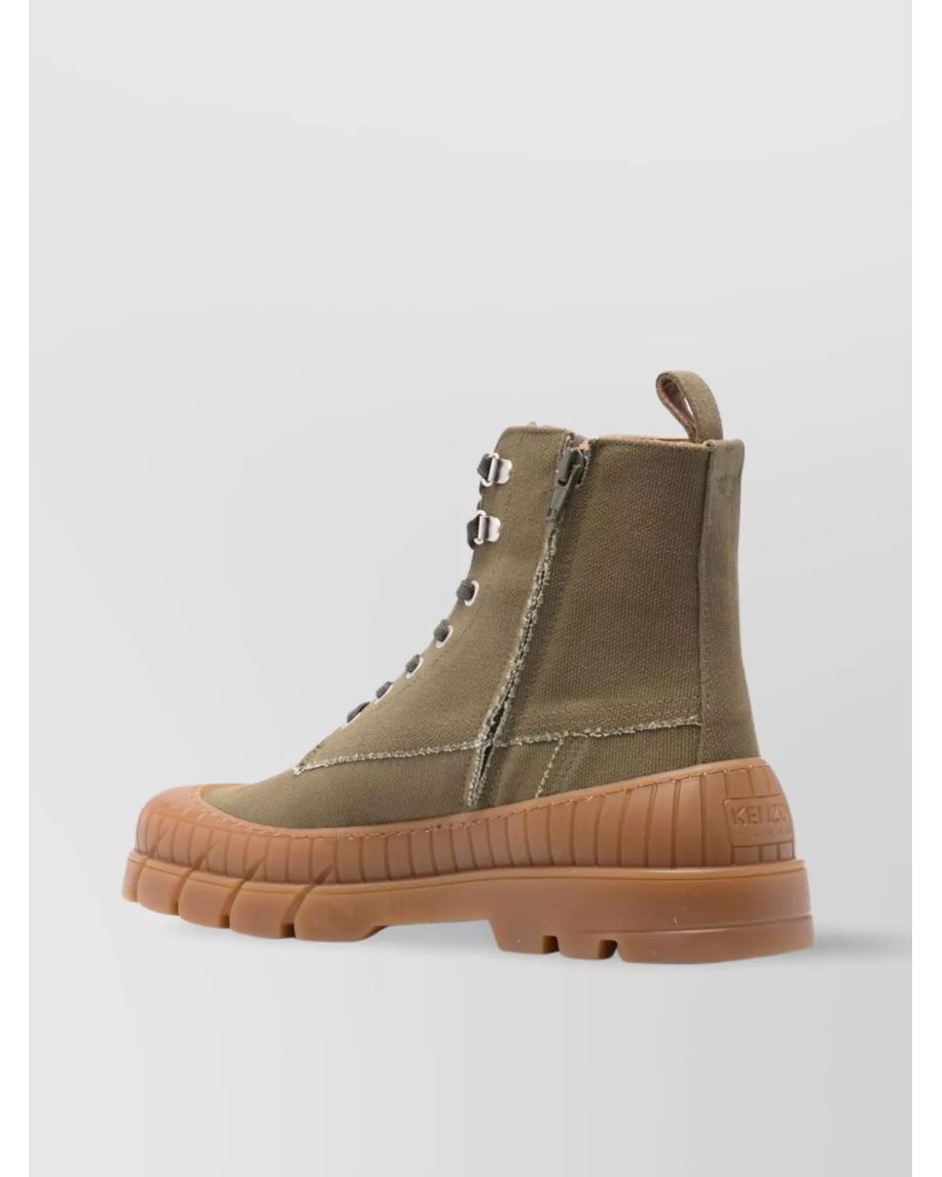 KENZO Natural Lace-Up Ankle Boots for men