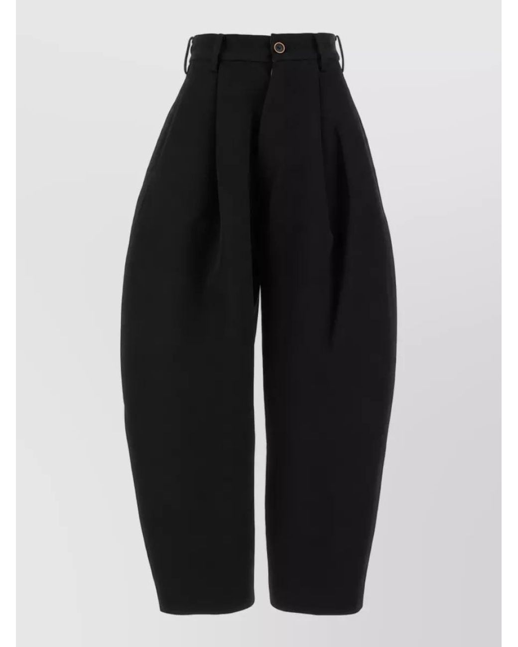 Uma Wang Black Virgin Wool Wide-Leg Tailored Trousers