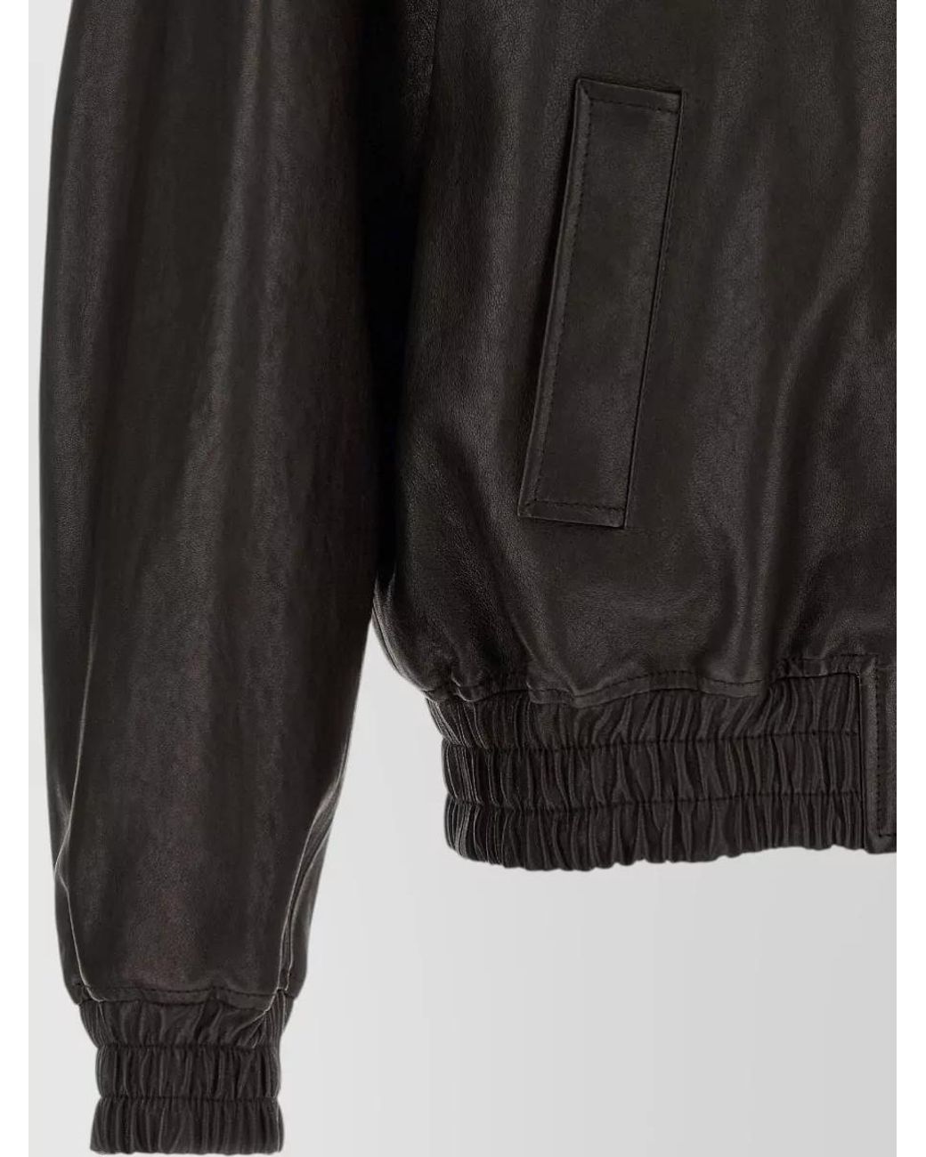 Valentino Garavani Gray Leather Regular-Fit Jacket for men