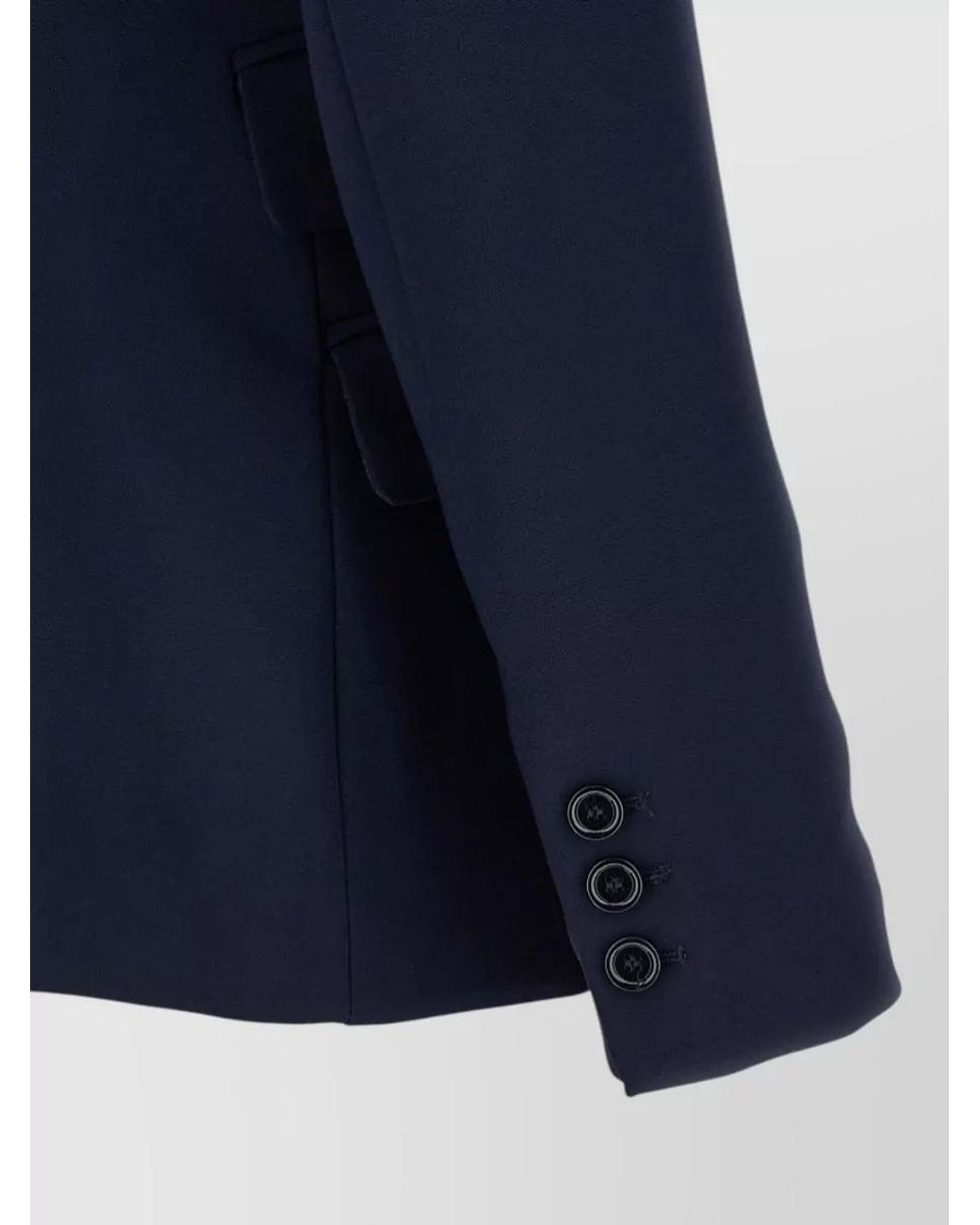 Elisabetta Franchi Blue Single-Breasted Crepe Blazer