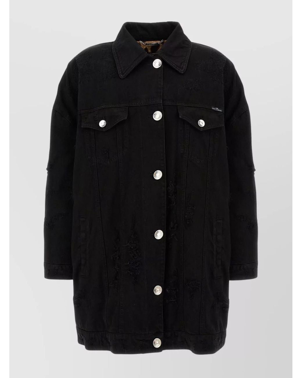 Dolce & Gabbana Black Denim Oversized Jacket