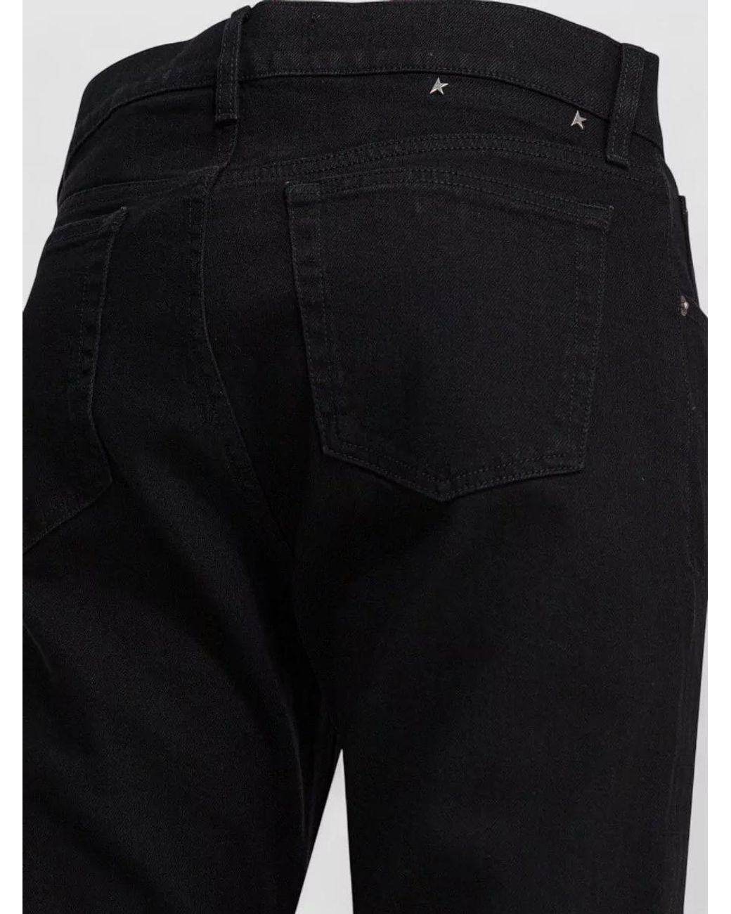Golden Goose Deluxe Brand Black Cotton Slim-Fit Mid-Rise Straight-Leg Jeans for men