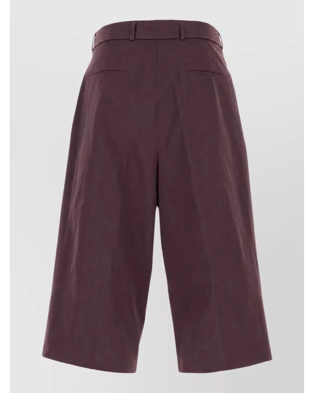 Dries Van Noten Purple Cotton Tailored Bermuda Shorts for men