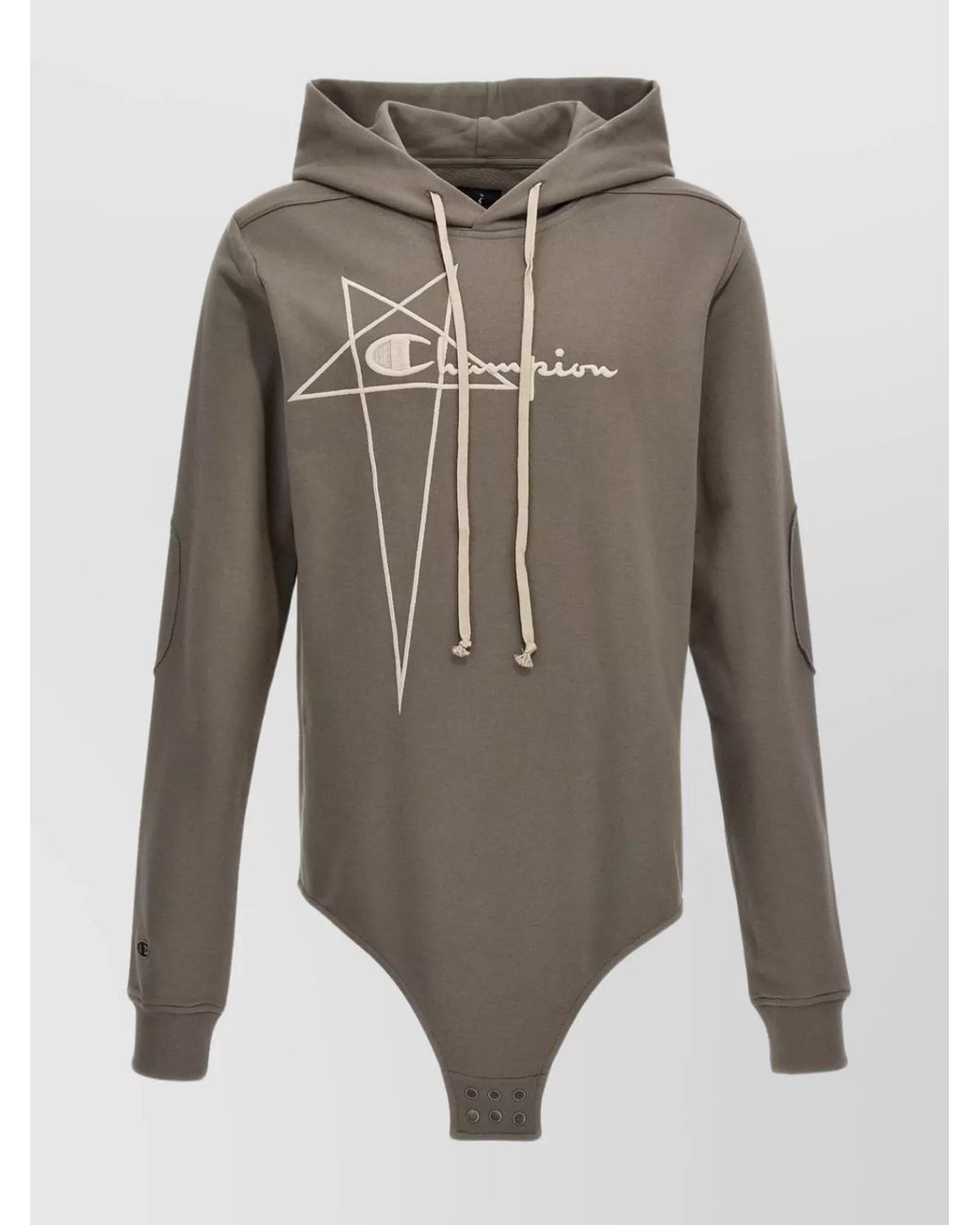 Rick Owens Gray Hooded Bodysuit for men