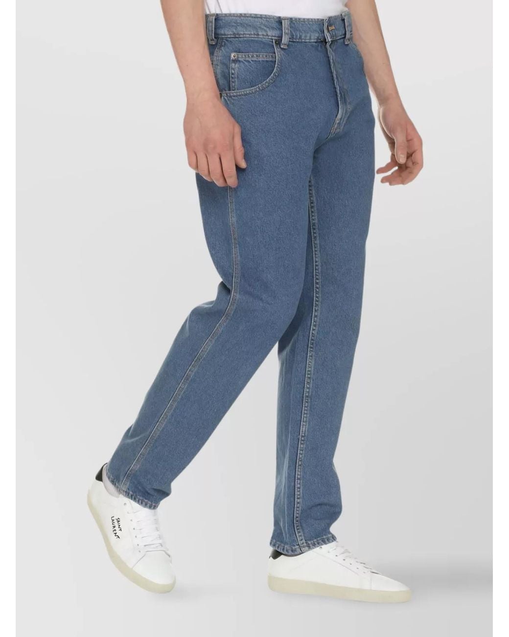Dickies Blue Cotton Straight-Leg Jeans for men