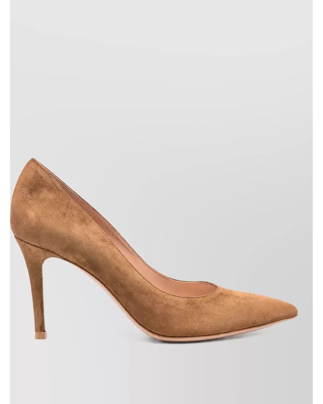 Gianvito Rossi Brown Suede Pointed-Toe Pumps