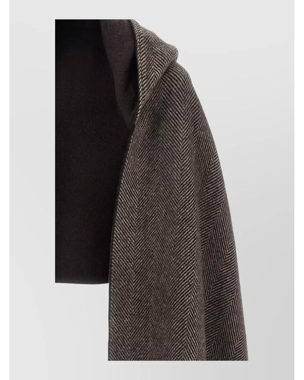 Brunello Cucinelli Black Cashmere Reversible Hooded Scarf