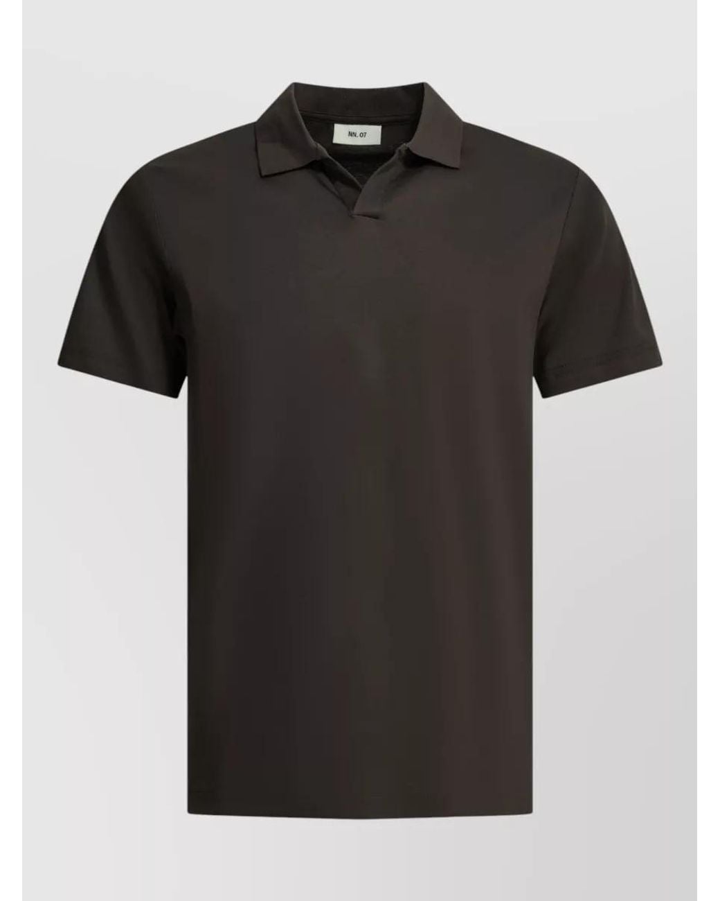 NN07 Black Organic Cotton Polo Shirt for men