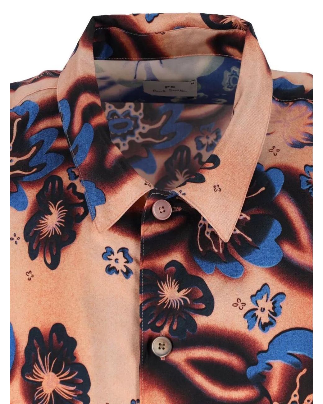 Paul Smith Multicolor Floral Print Short-Sleeve Shirt for men