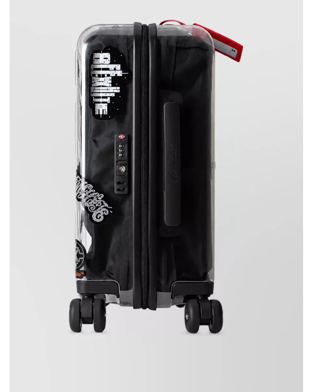 Off-White c/o Virgil Abloh Black Printed Trolley Suitcase for men