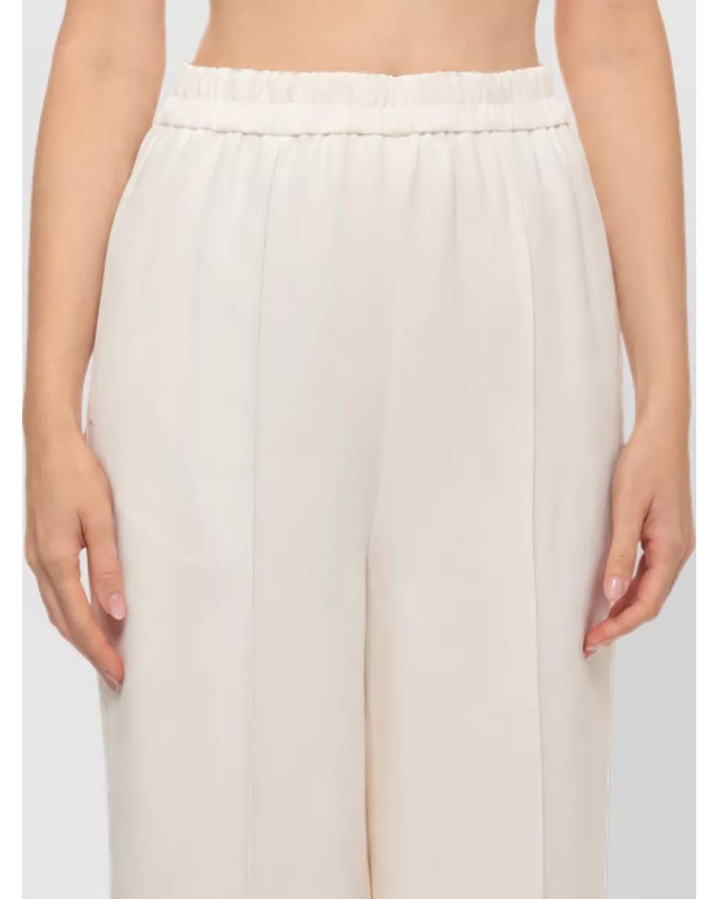 Fabiana Filippi White Straight-Leg Lounge Trousers