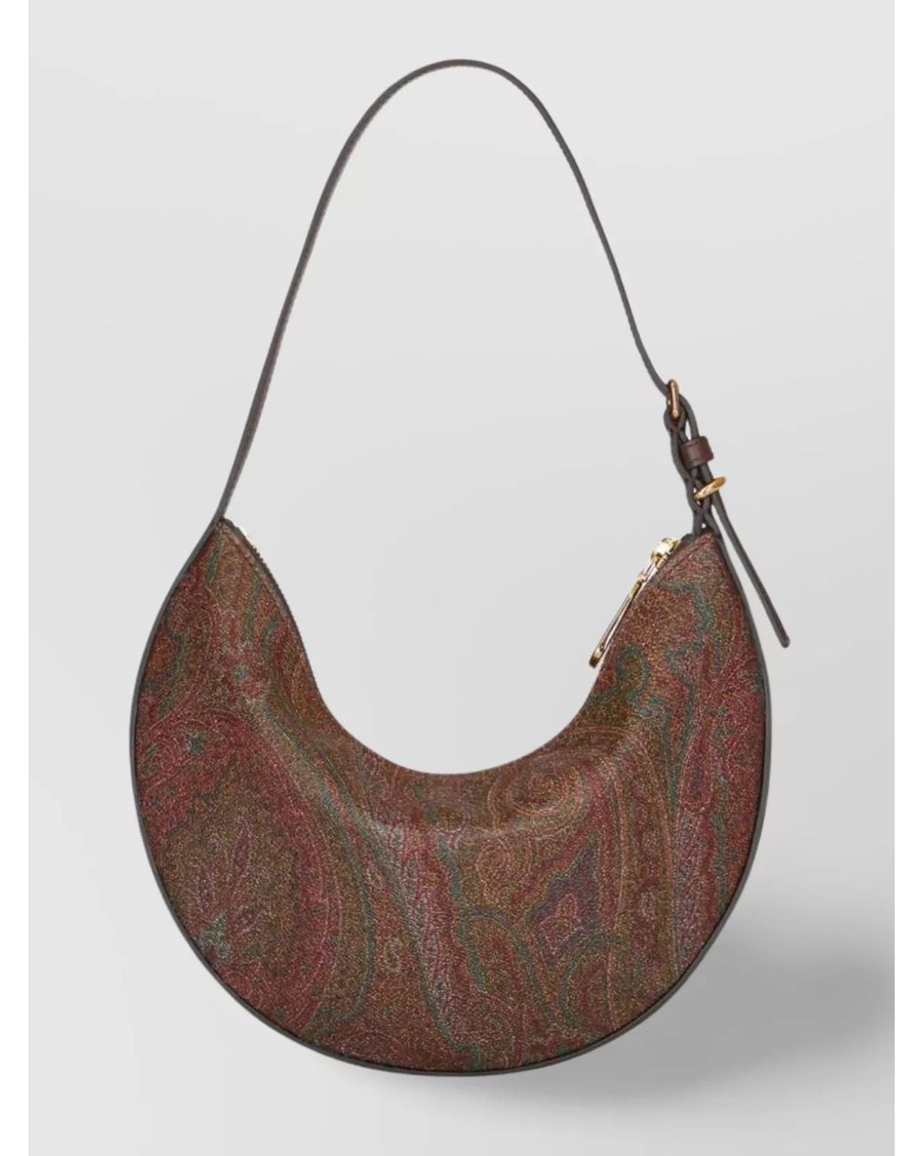 Etro Brown Essential Small Coated Canvas Shoulder Bag