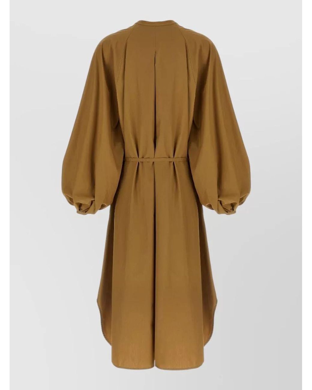 Loulou de Saison Natural Cotton Loose-Fit Midi Shirt Dress