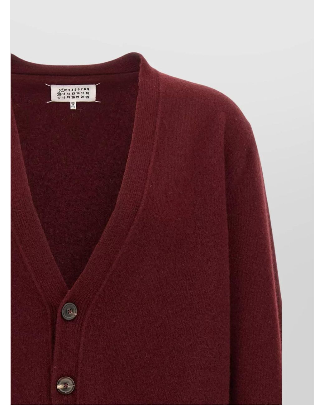 Maison Margiela Red Wool Cardigan for men