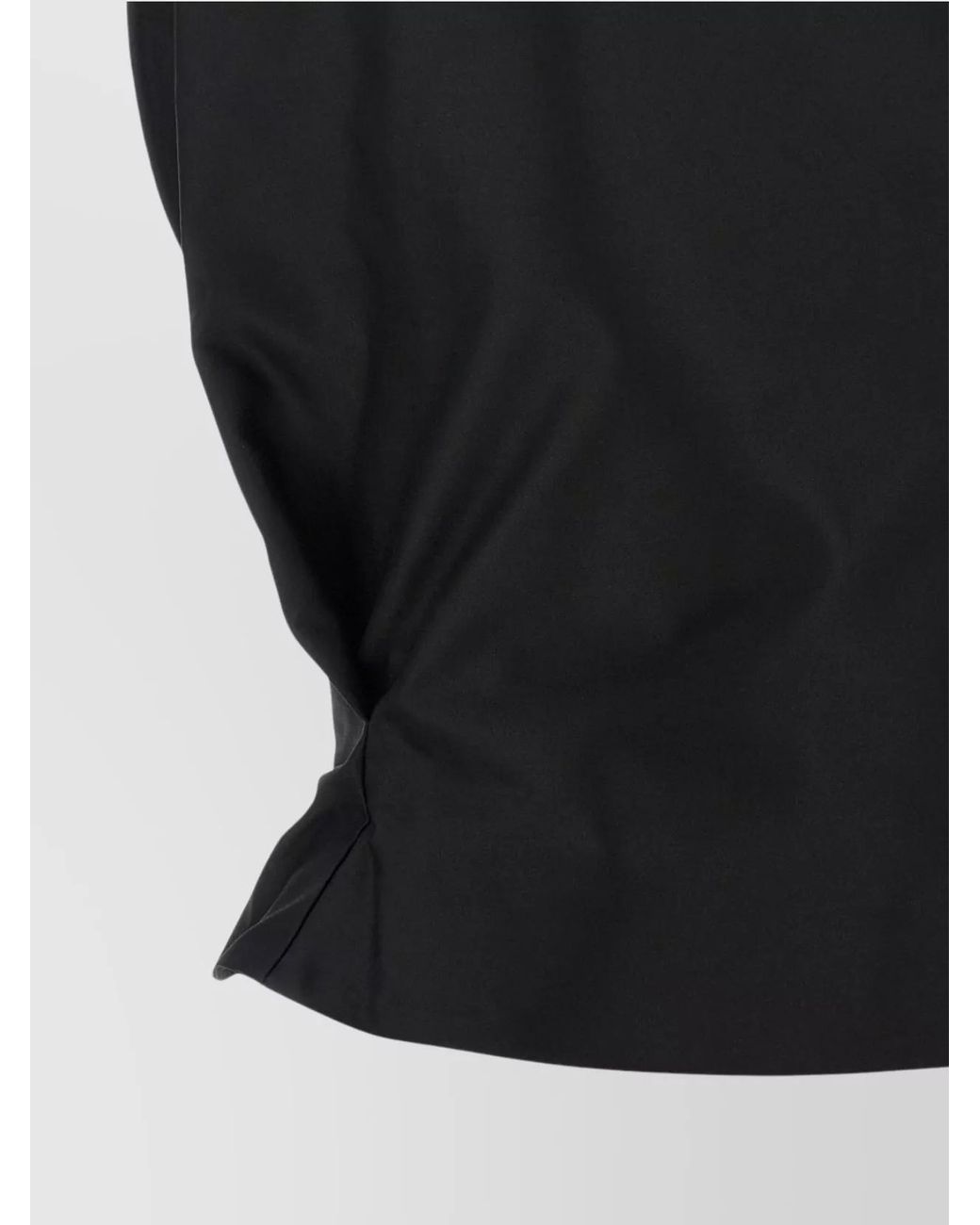 Magda Butrym Black Cotton Strapless Bustier Top