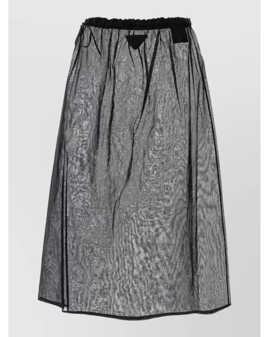 Prada Gray Cotton Full Skirt