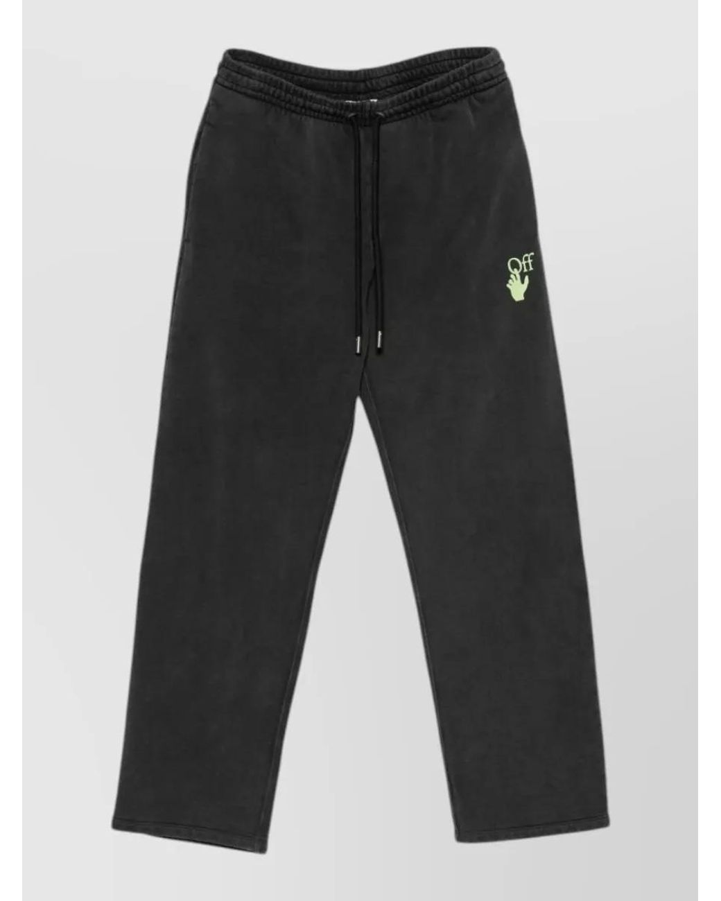 Off-White c/o Virgil Abloh Gray Cotton Relaxed-Fit Sweatpants for men