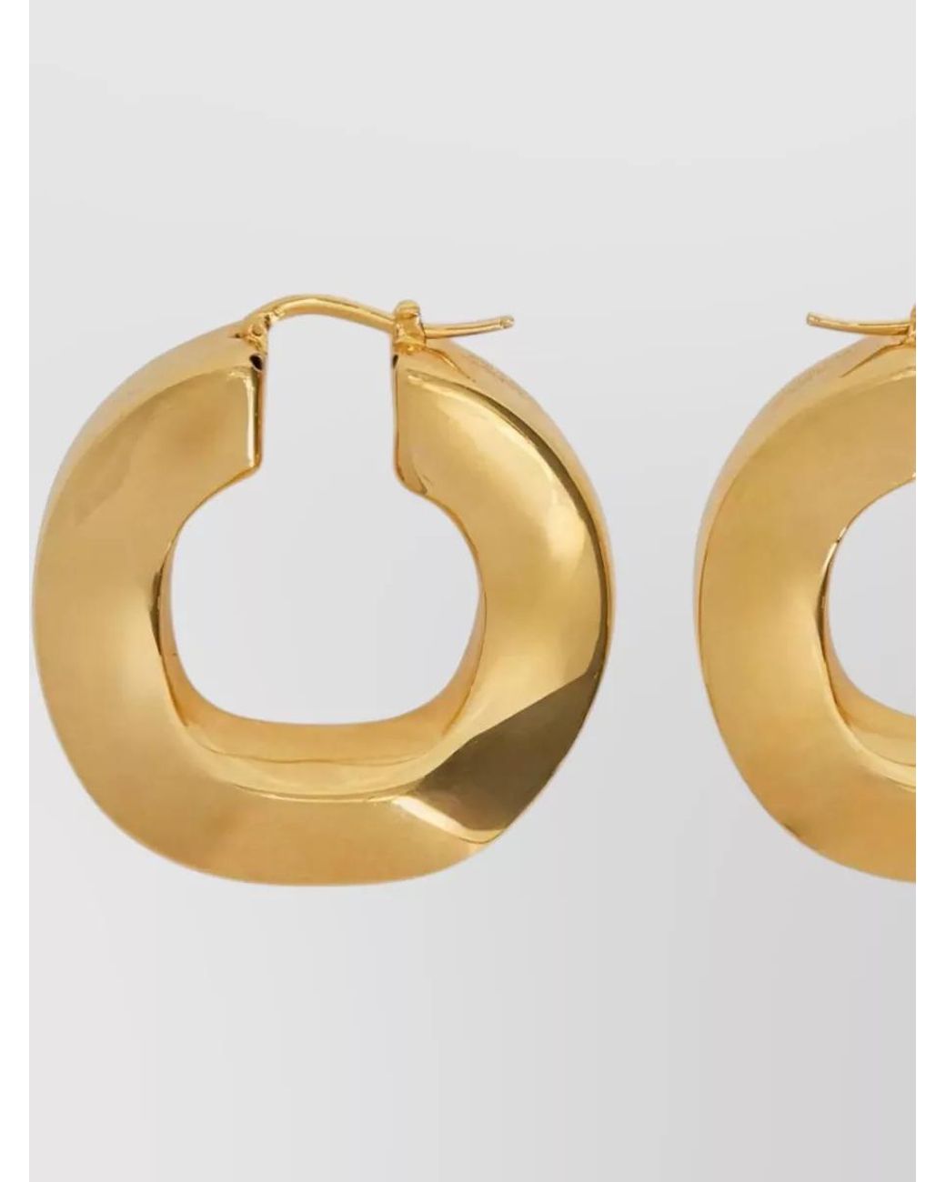 Jil Sander Metallic Copper Hoop Earrings