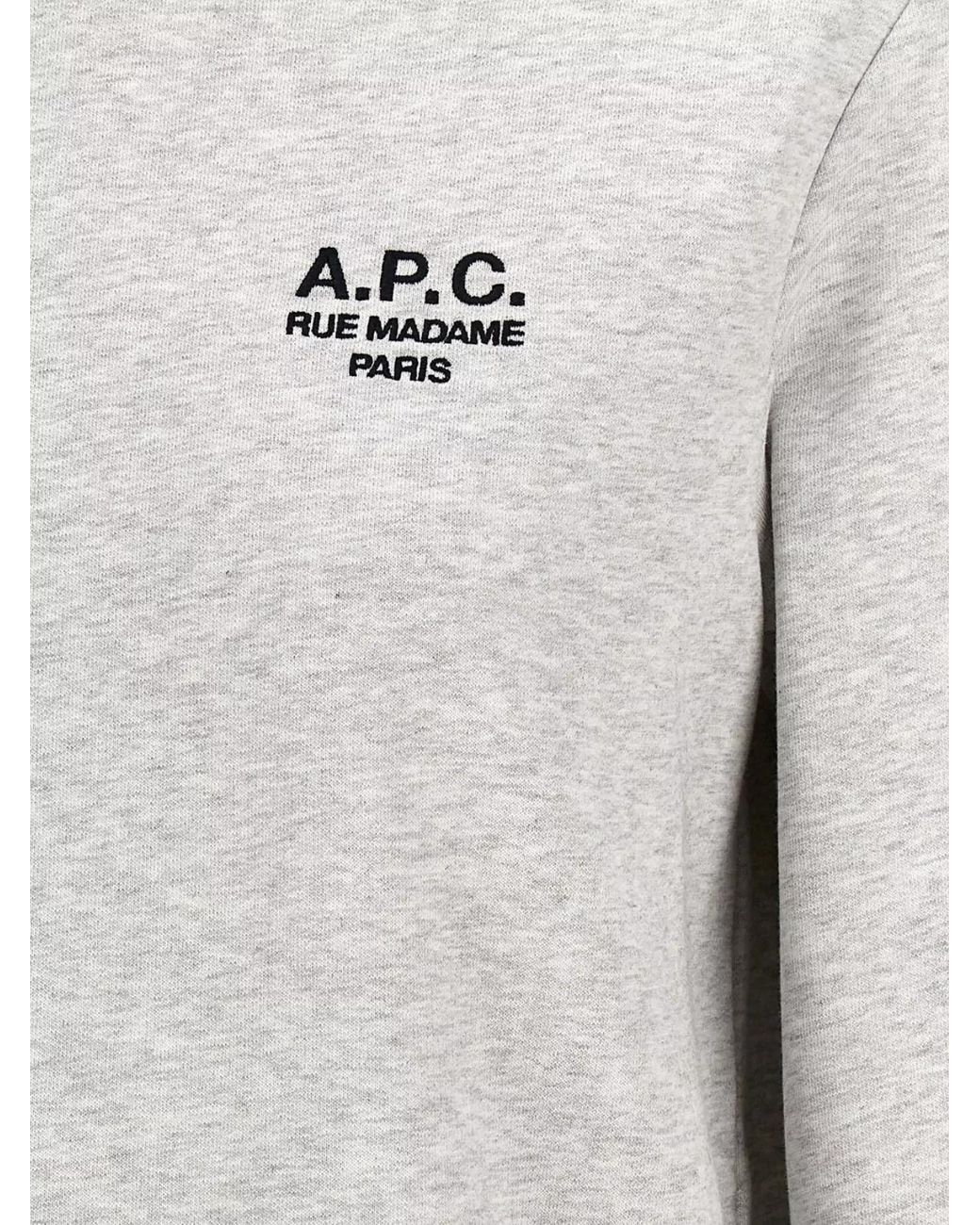 A.P.C. Blue Cotton Crewneck Sweatshirt