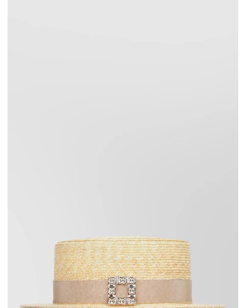Roger Vivier Natural Tres Vivier Fedora Hat