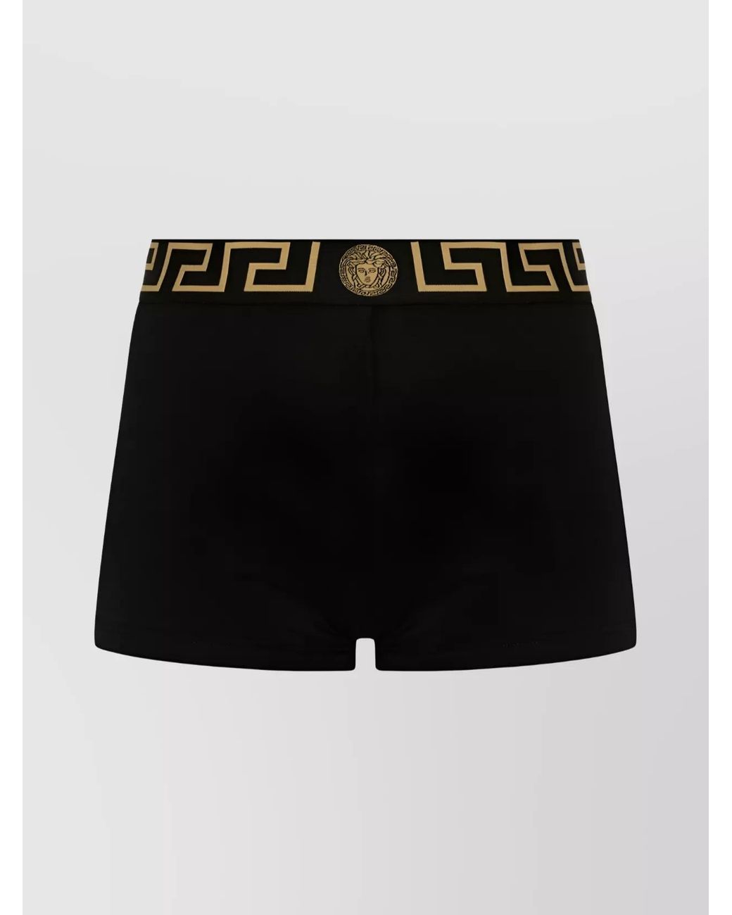 Versace Black Stretch Cotton High-Waisted Boxer Briefs