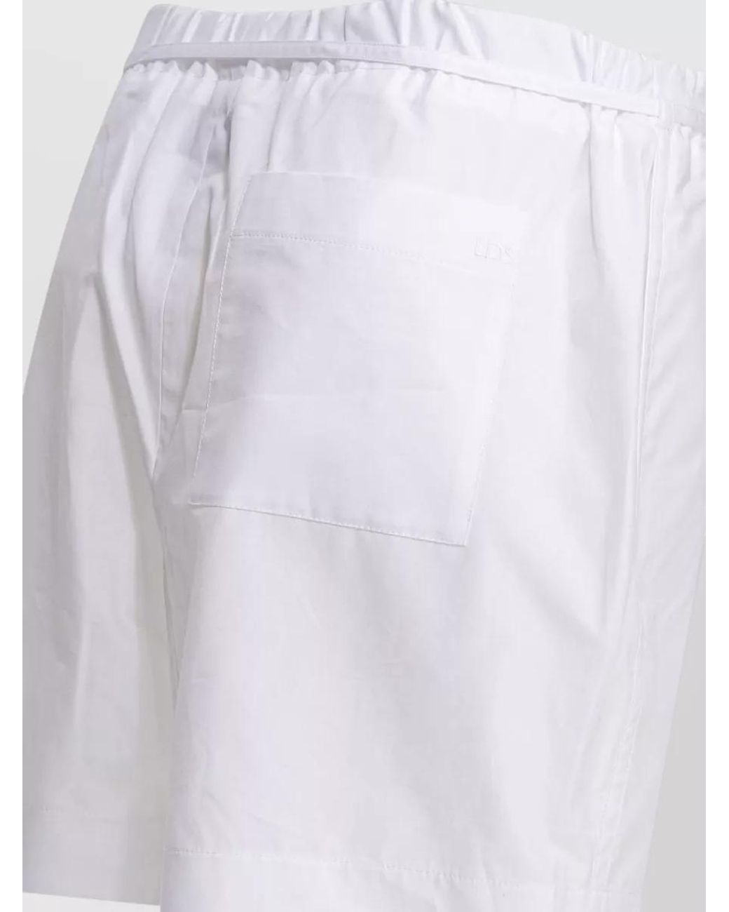 Loulou de Saison White Cotton Knee-Length Shorts