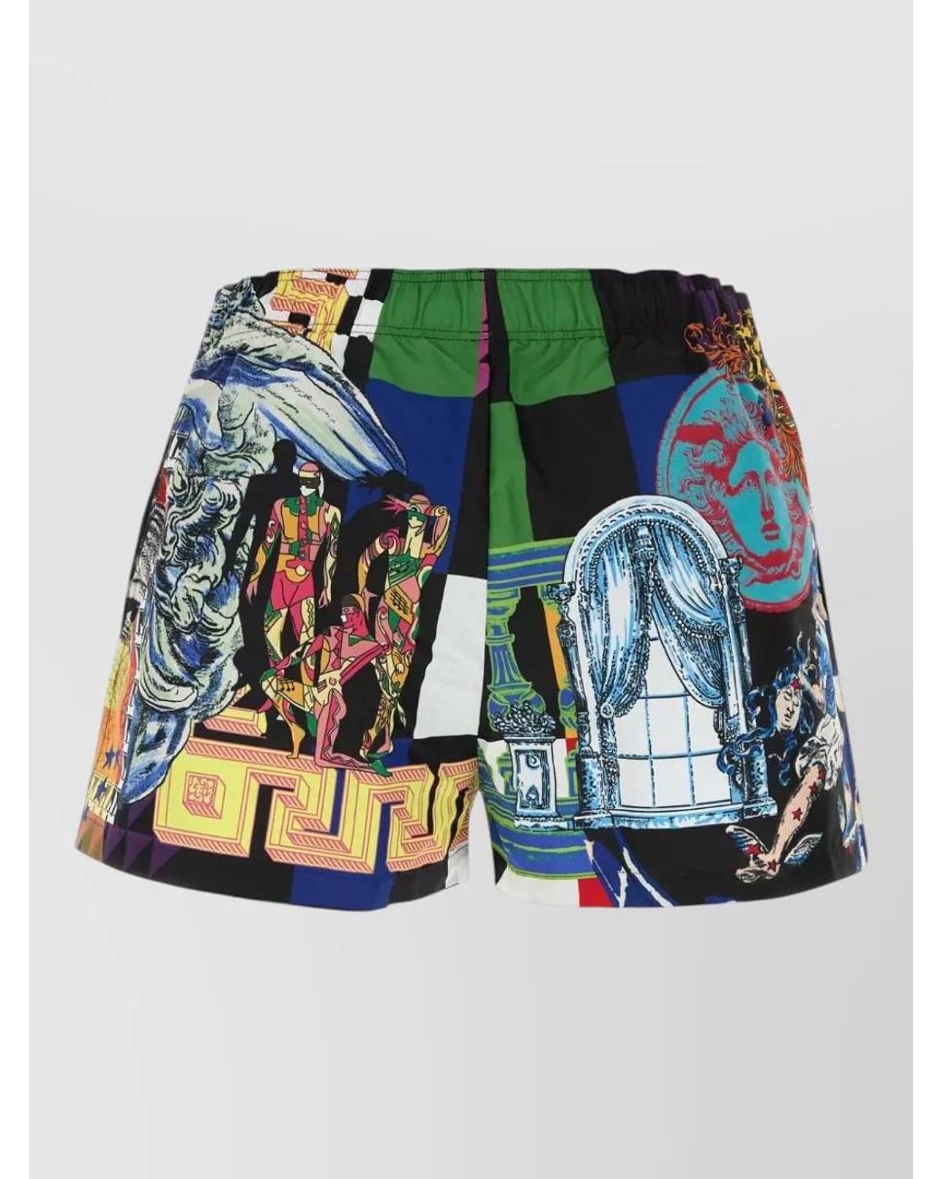 Versace Multicolor Printed Swim Shorts for men