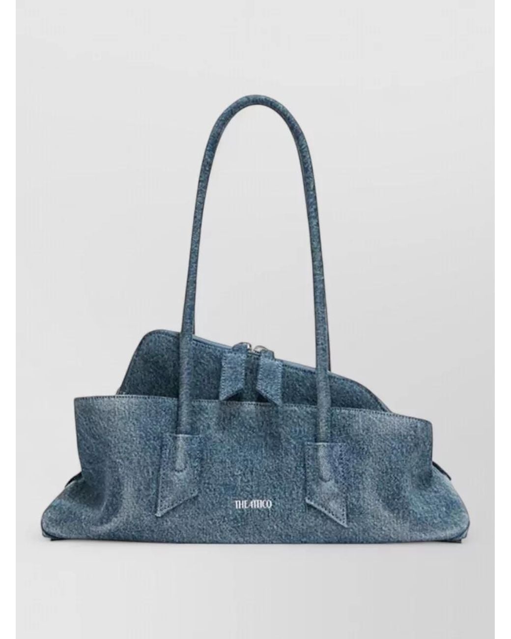 The Attico Blue Small Denim Shoulder Bag