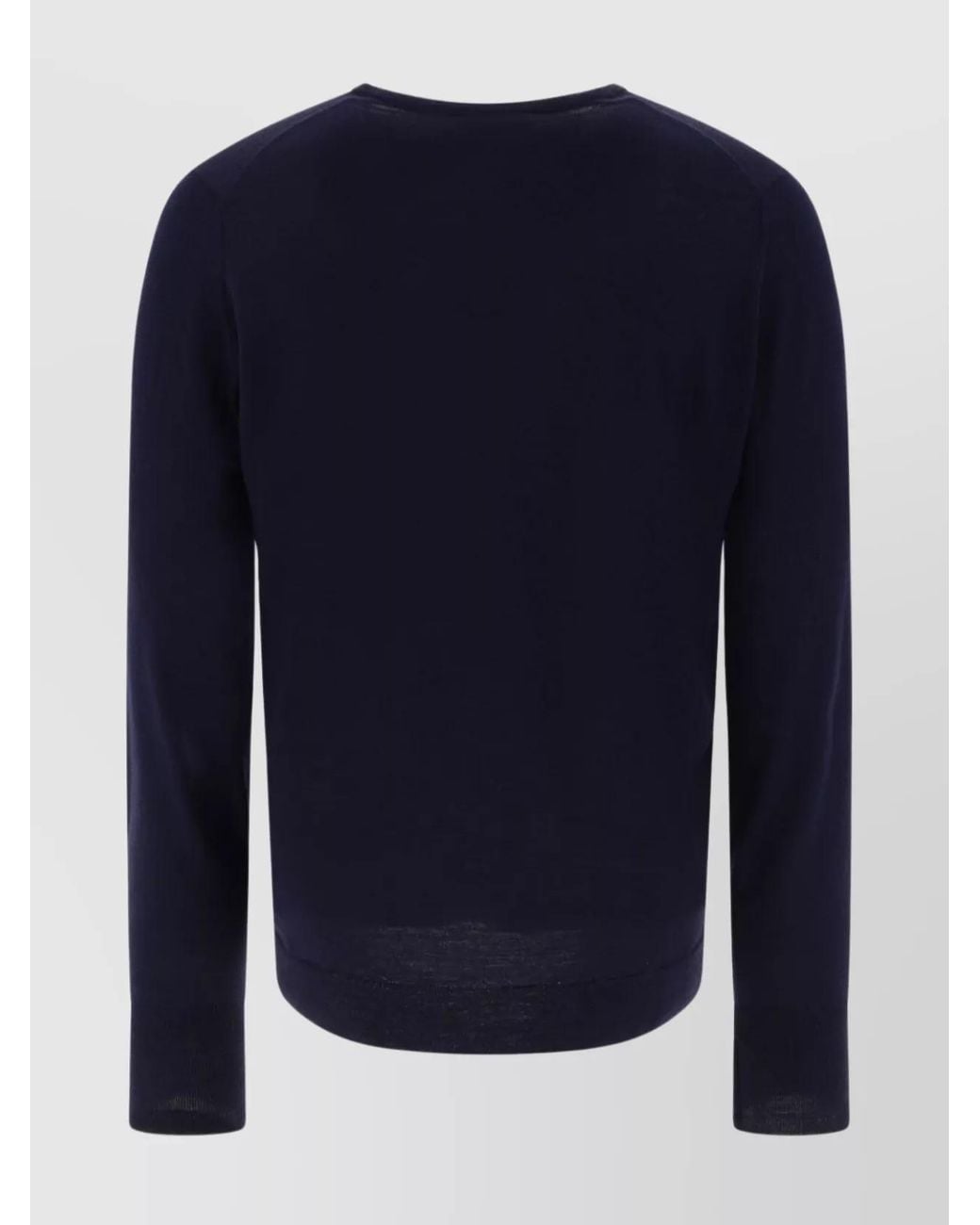 John Smedley Blue Merino Wool Fine-Knit Regular-Fit Crew-Neck Jumper for men