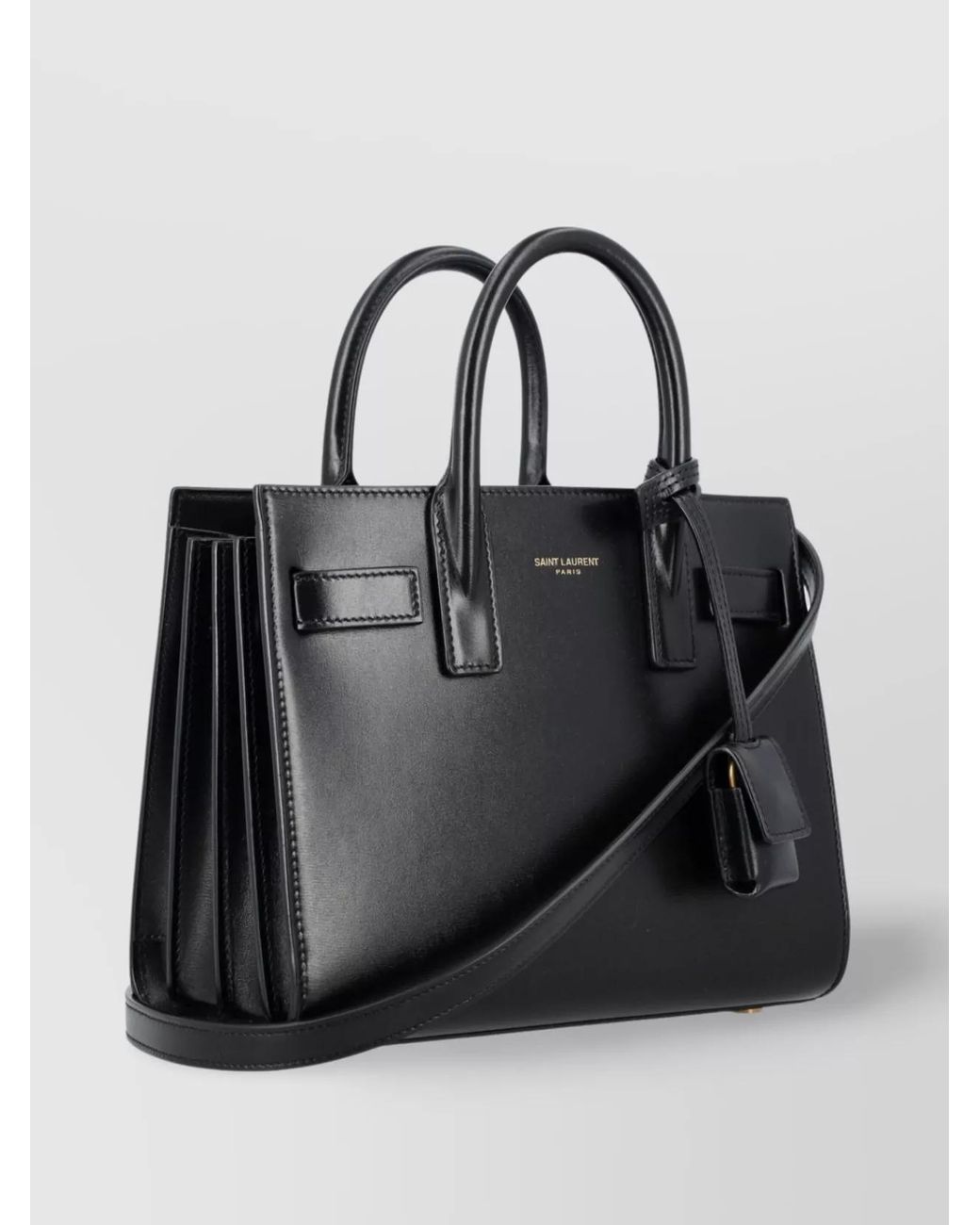 Saint Laurent Black Sac De Jour Nano Leather Tote Bag