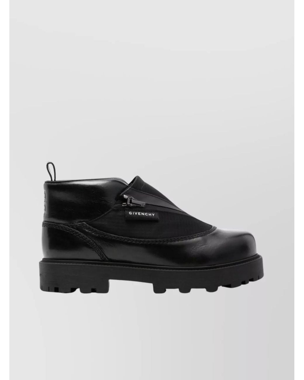 Givenchy Black Leather Panelled Ankle Boots for men