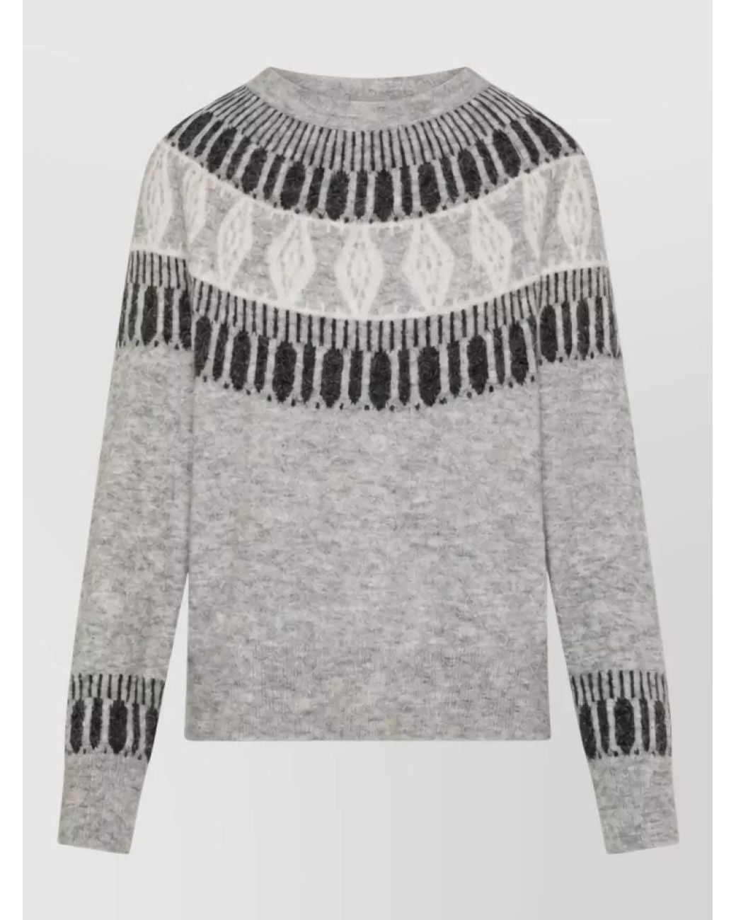 SEVENTY VENEZIA Gray Jacquard Sweater