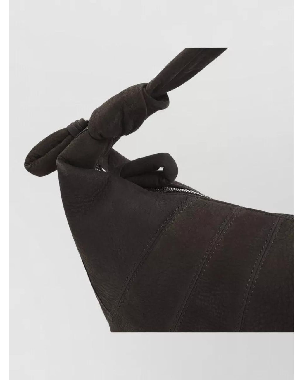 Lemaire Black Leather Croissant Clutch Bag