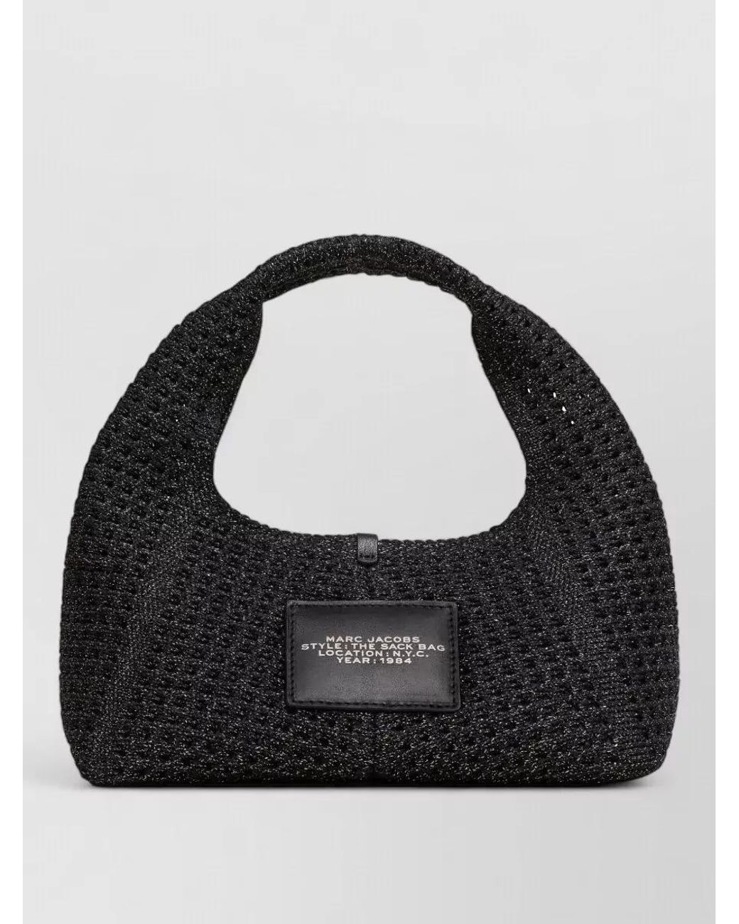 Marc Jacobs Black The Mini Sack Crochet Shoulder Bag