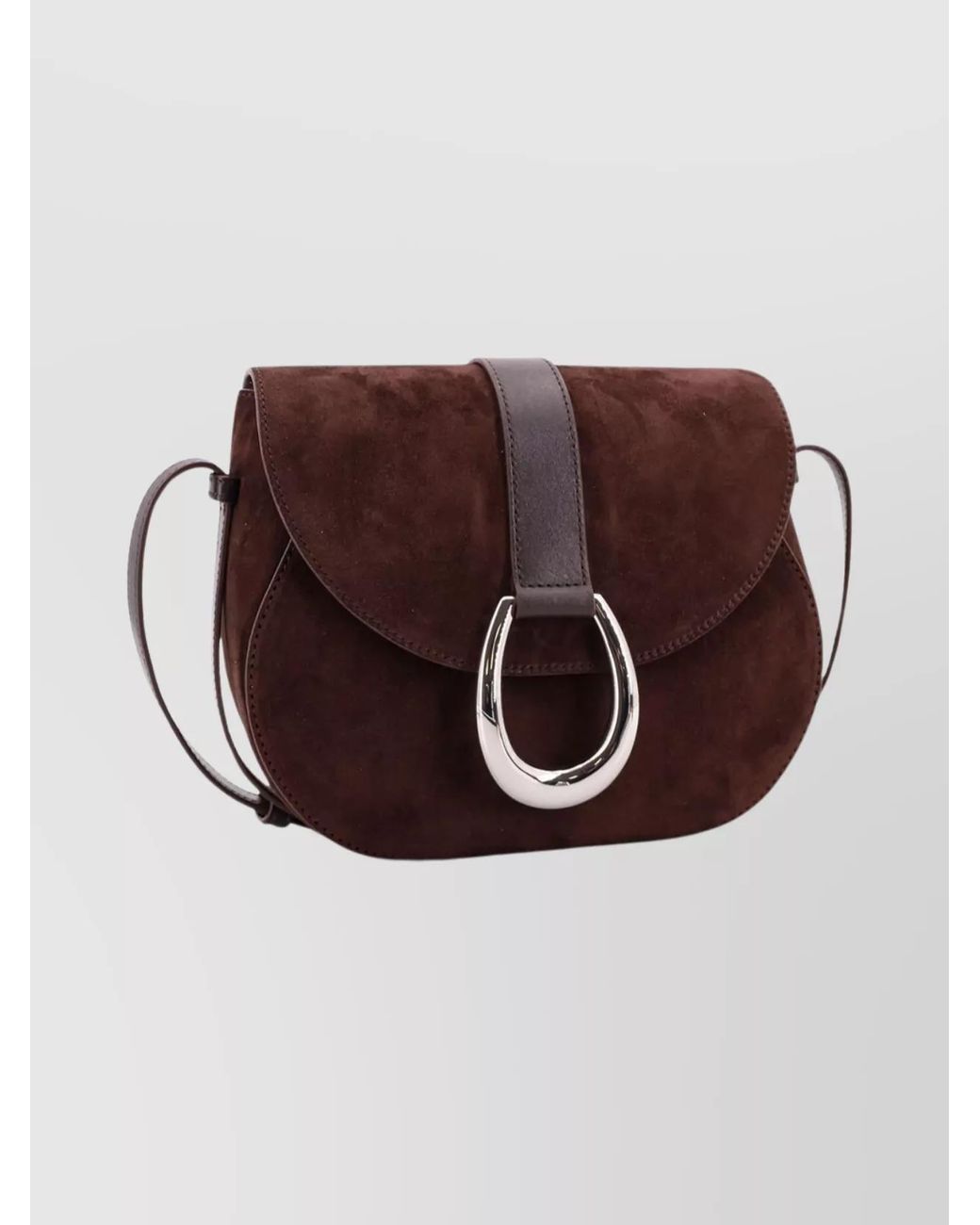 Staud Brown Na Leather Shoulder Bag