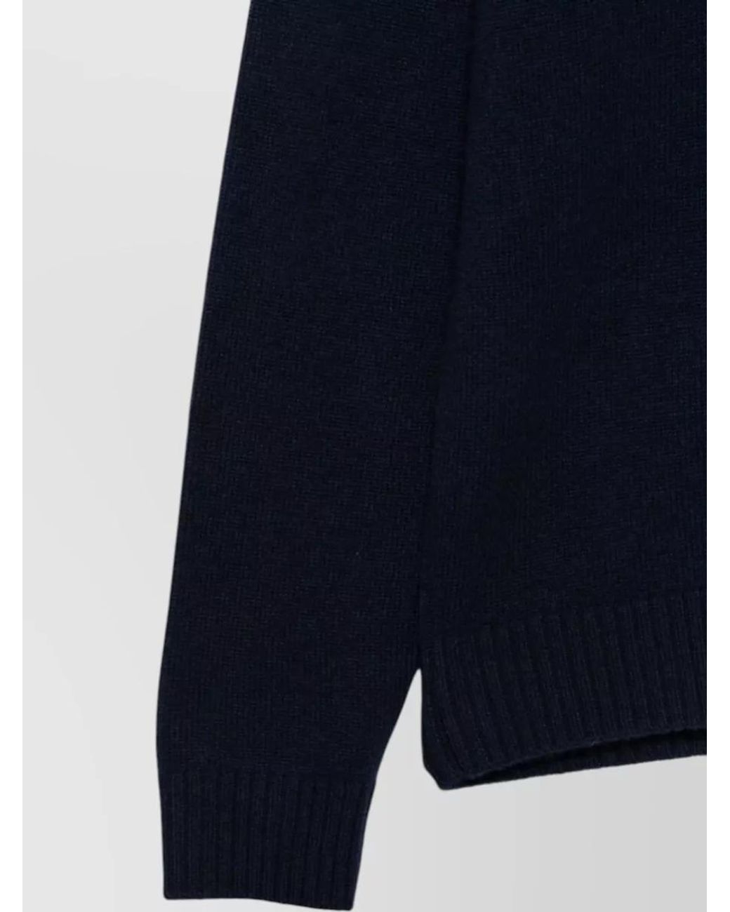 Aspesi Blue Cashmere Crewneck Sweater for men