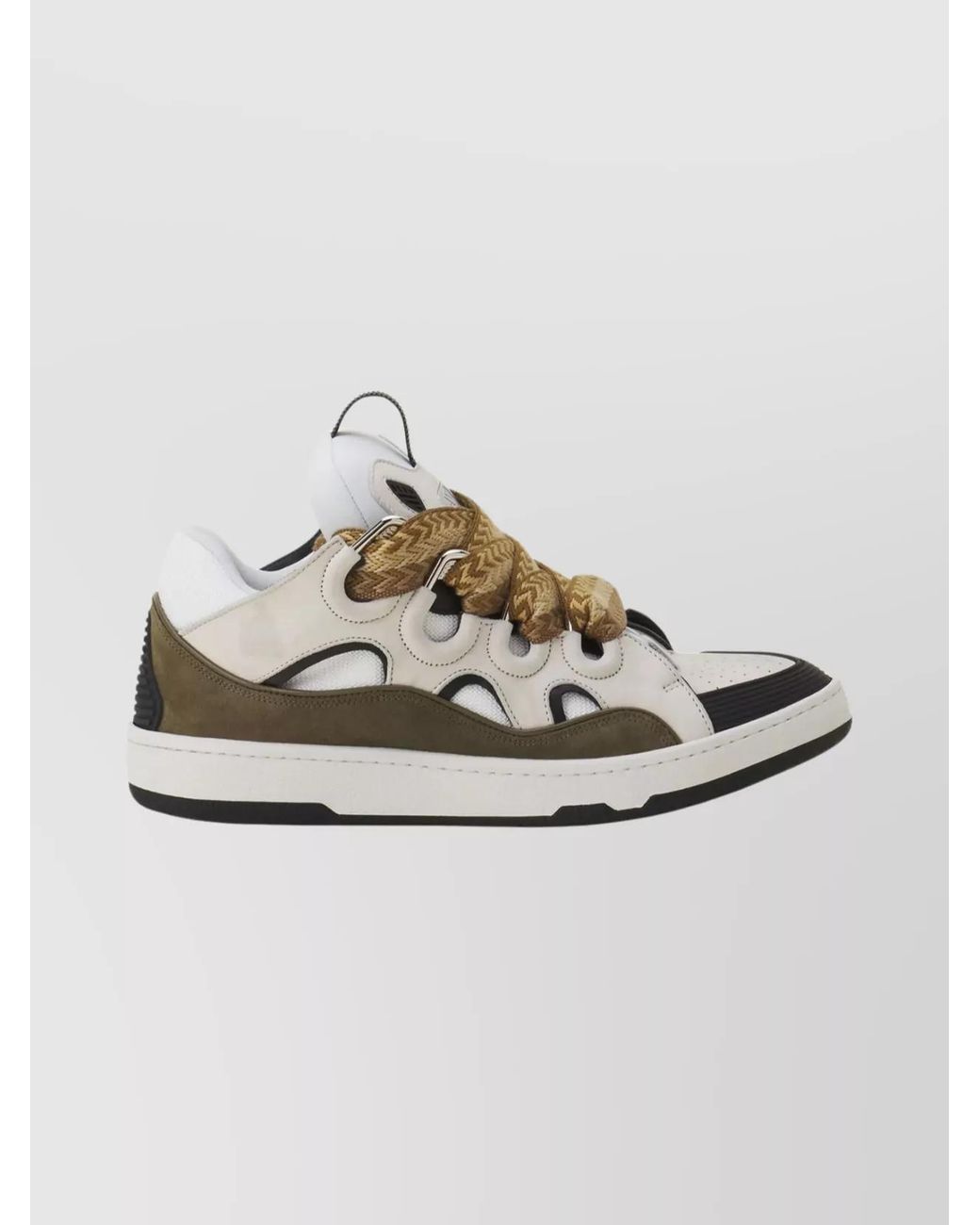 Lanvin Metallic Leather Low-Top Sneakers