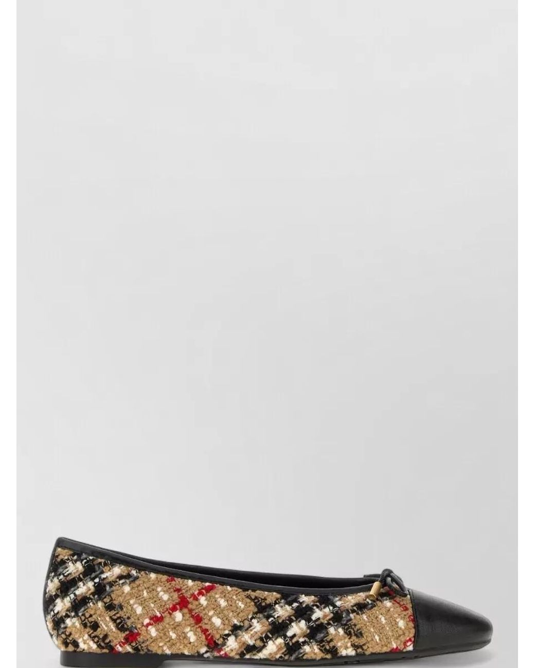 Burberry Multicolor Embroidered Tweed Ballerina Shoes