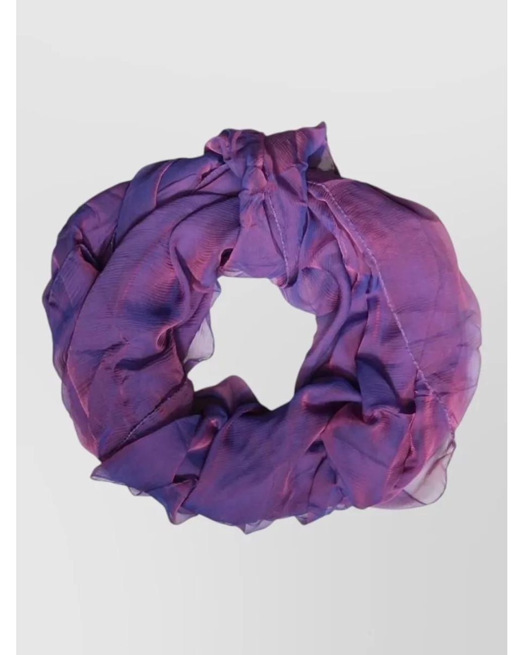 Dolce & Gabbana Purple Silk Rectangle Scarf