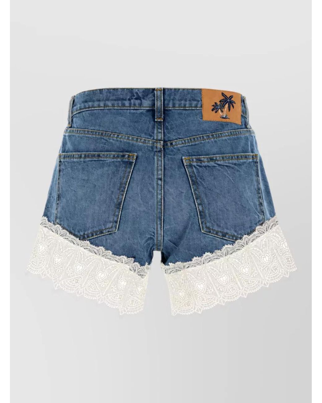 Alanui Blue Denim Shorts
