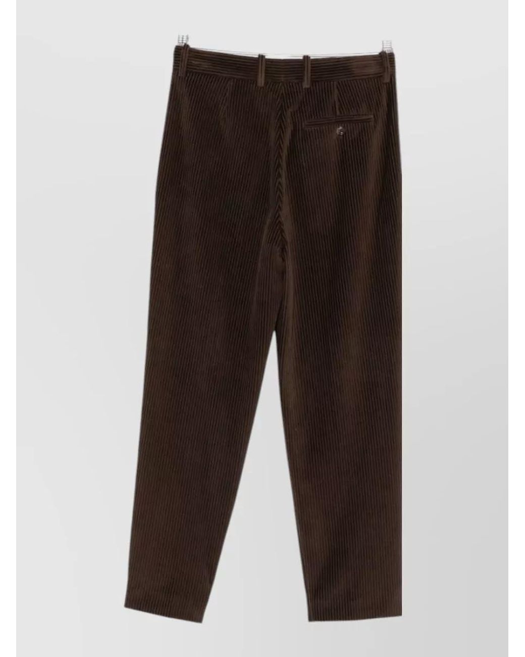 Circolo 1901 Brown Cotton Corduroy Straight-Leg Trousers