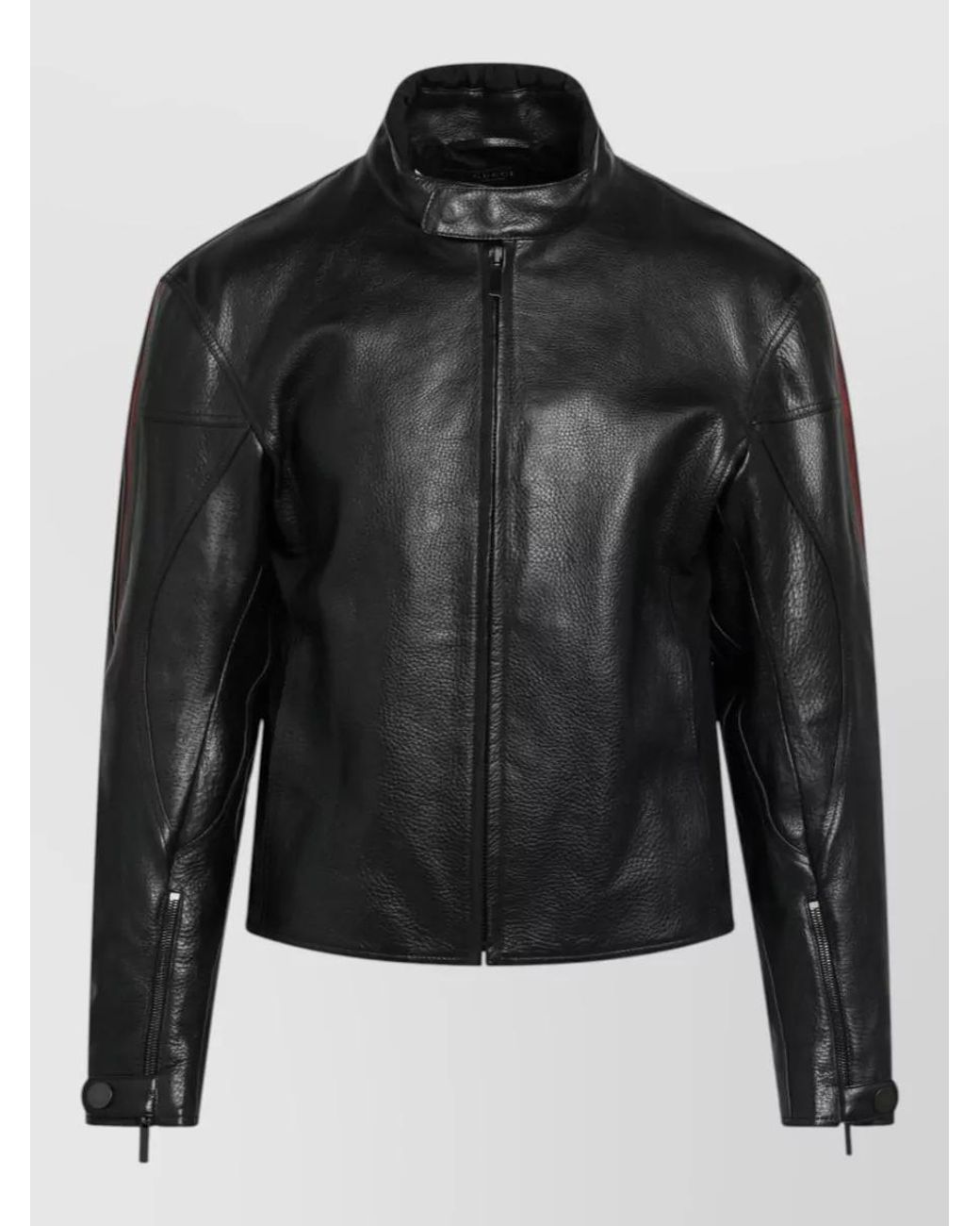 Gucci Black Leather Biker Jacket for men