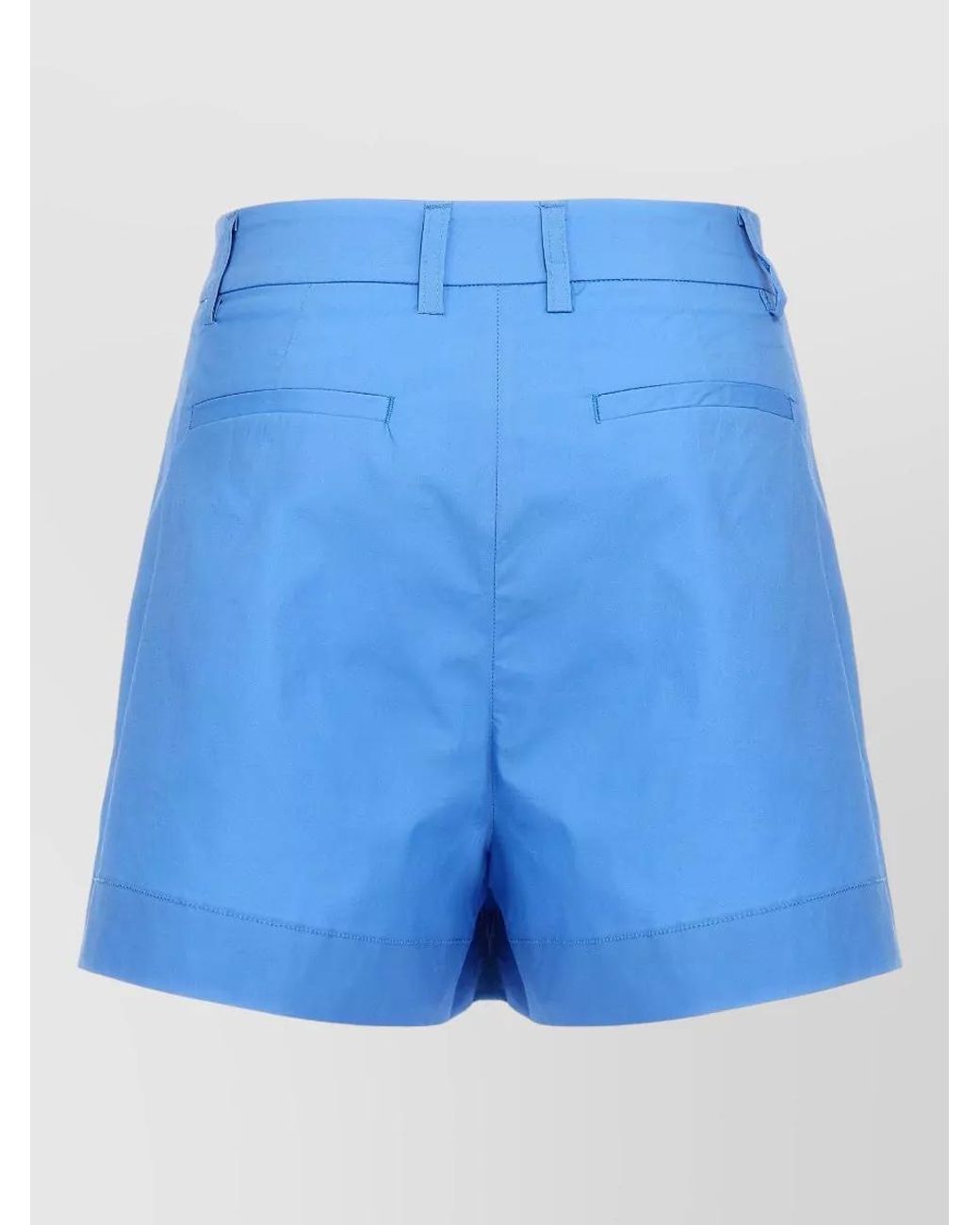 Thelatest Blue Pleated Tailored Shorts