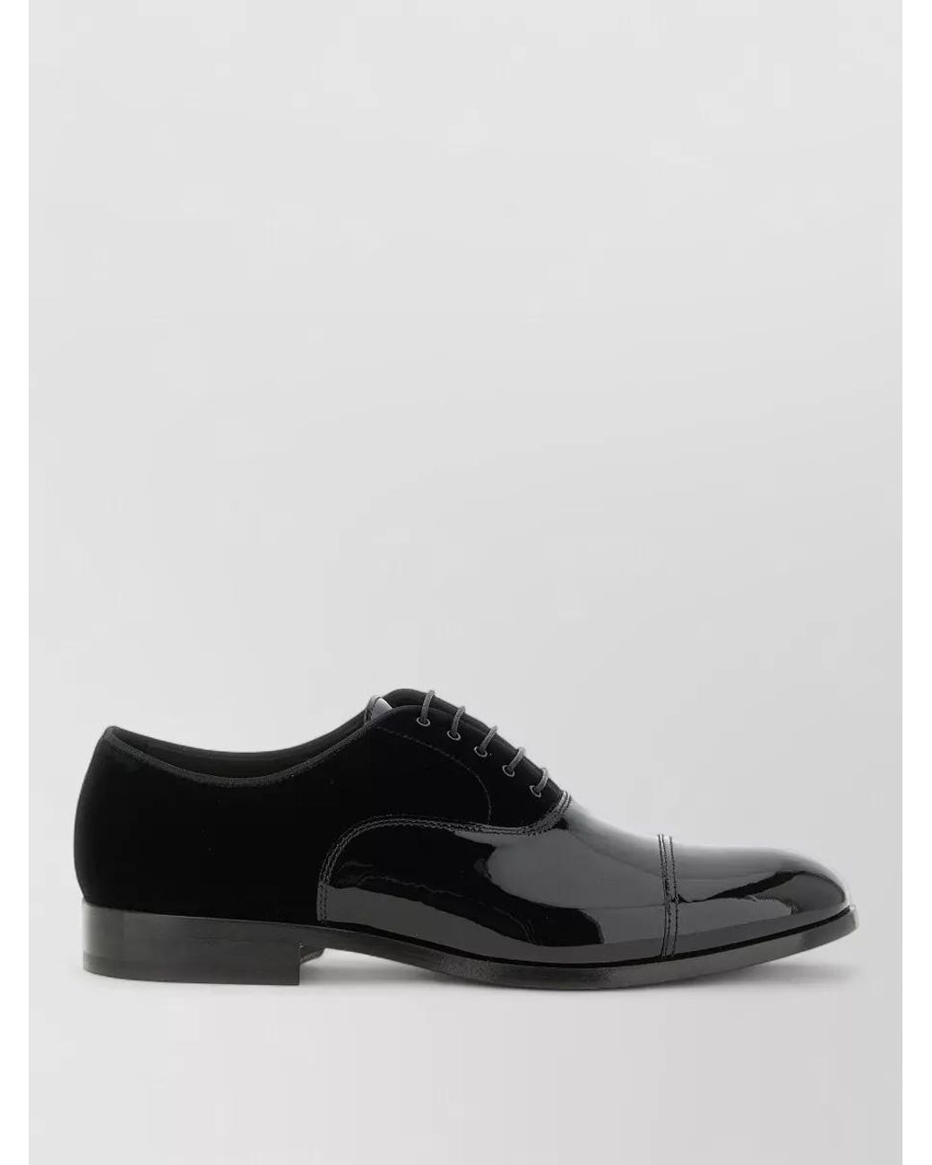Doucal's Black Leather Oxford Derby Shoes for men