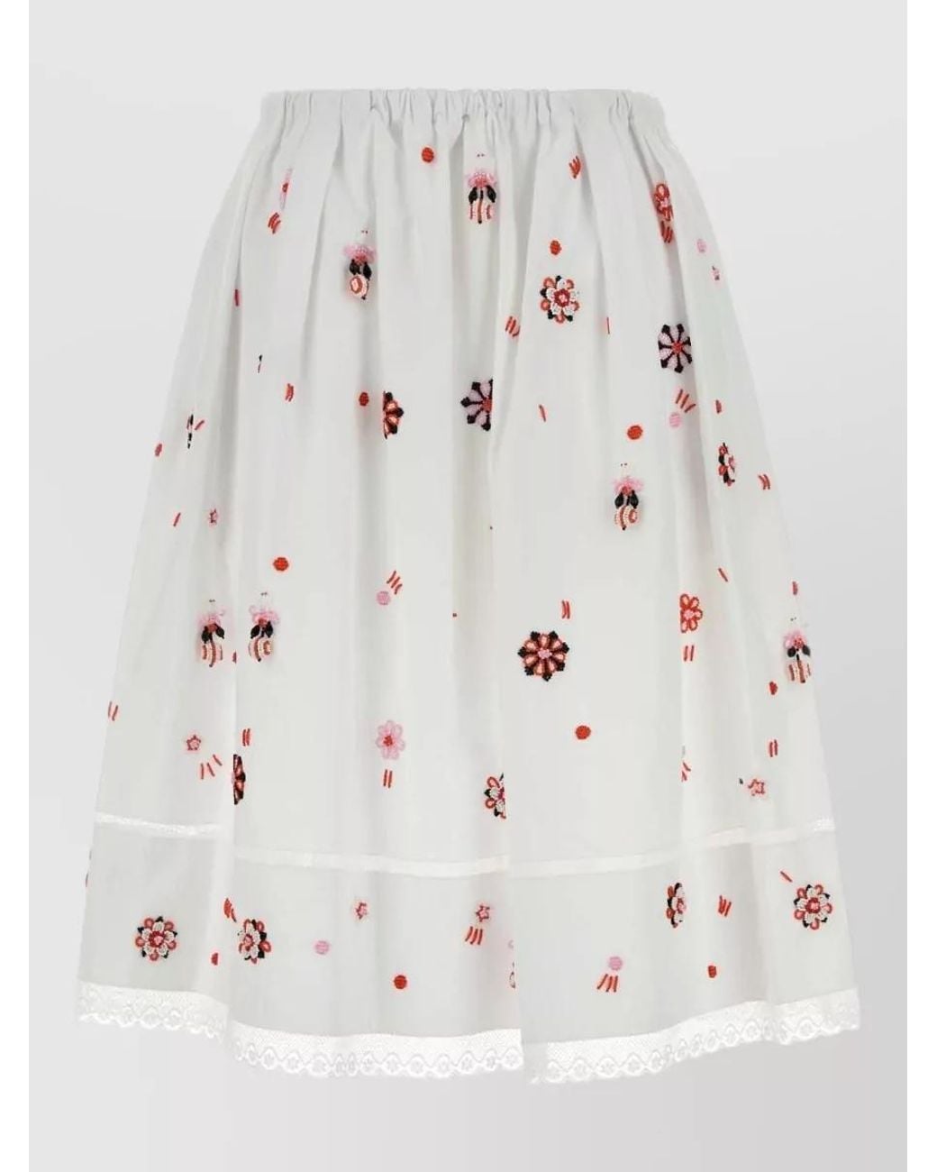 Prada Natural Cotton Full Skirt