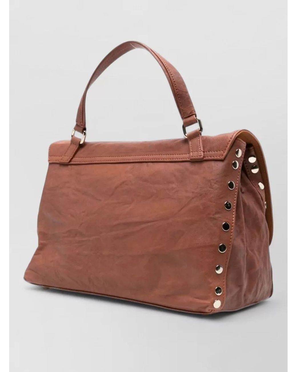 Zanellato Brown Lamb Leather Shoulder Bag