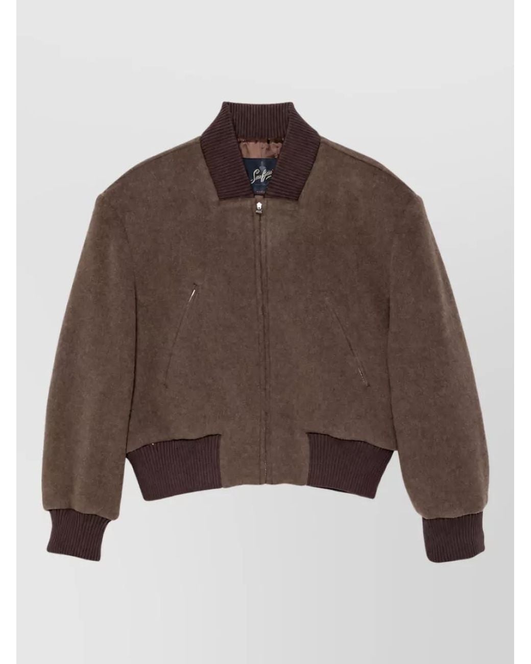 Seafarer Brown Silk Oversized Coat