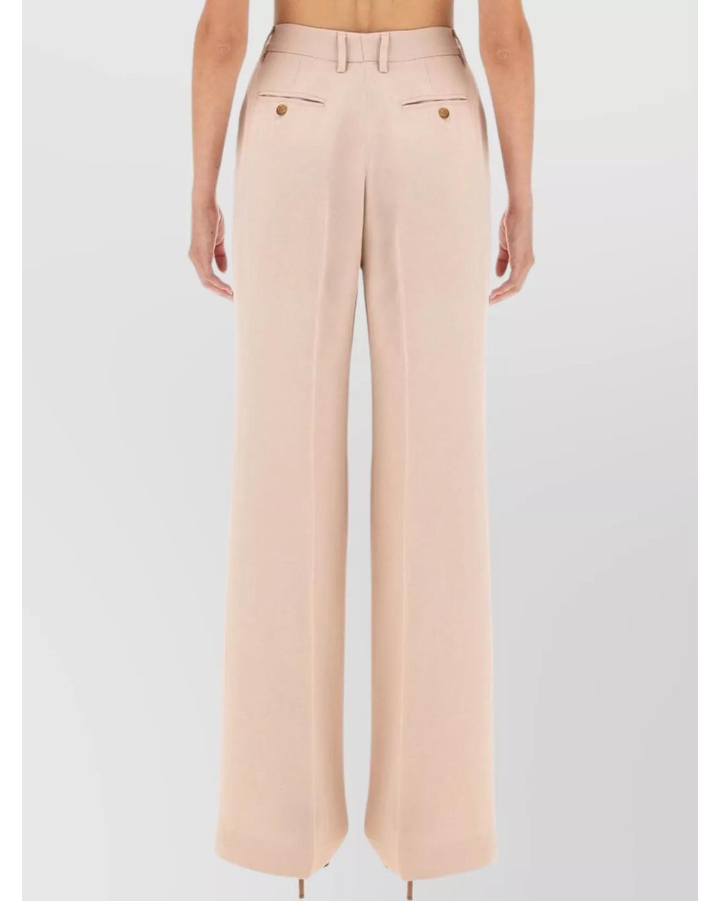 Kiton Pink Satin Regular-Fit Wide-Leg Trousers